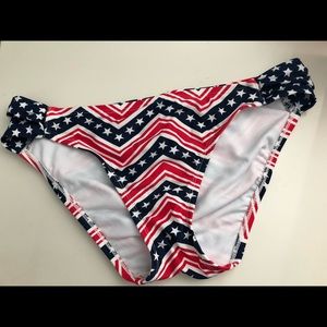 American Flag print swim bottoms